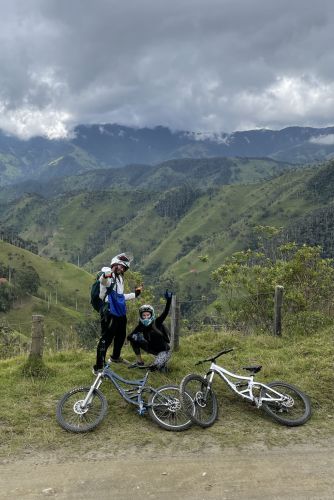 Biking in La Carbonera, Colombia