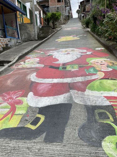 Santa Claus in Salento, Colombia