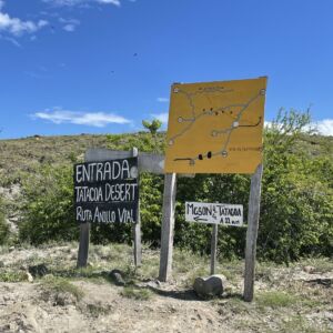 Entry Sign in Tatacoa Desert, Colombia